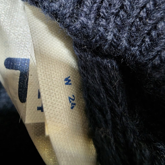 FILA Sweater Vest Mens 44 Navy Cable Knit V Neck Made In Italy NWT Vintage - Picture 8 of 11